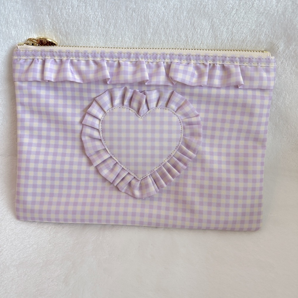 Stoney Clover Lane Lavender Ruffle Flat Pouch